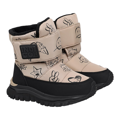 Ботинки для девочки и мальчика Indigo Kids 62-2077A бежевые 1